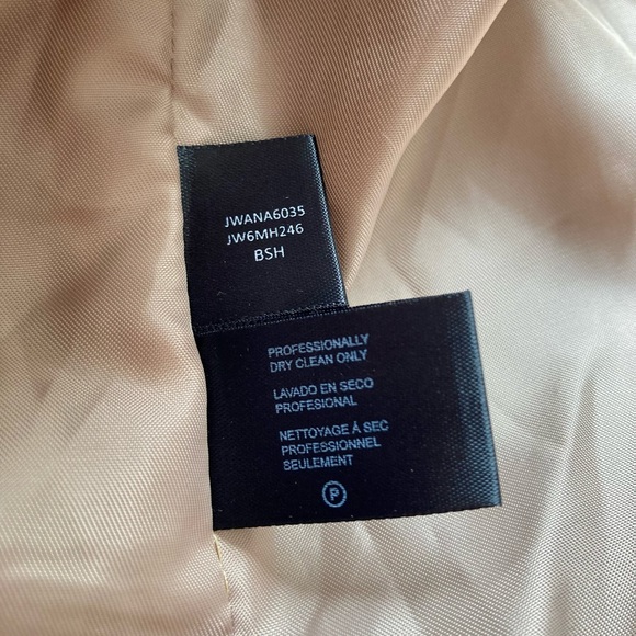 Jones New York Blush Wool Belted Trench Coat - Size 16 Extra Large XL - Picture 6 of 9